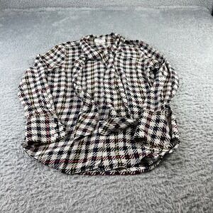 Equipment Femme Plaid Houndstooth Button Up Shirt Multi-Color Womens Small S/P